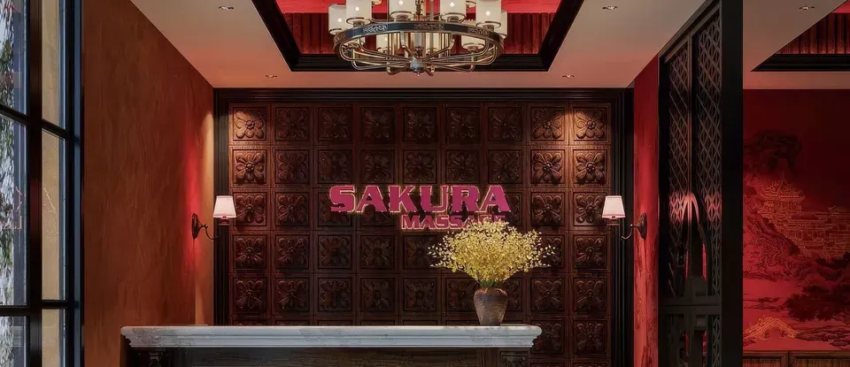 New Sakura 按摩店的 登記 櫃檯